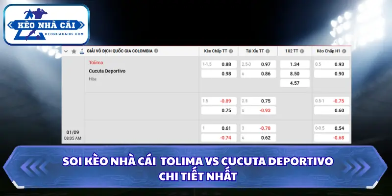 Soi Kèo Nhà Cái Tolima Vs Cucuta Deportivo Lúc 10H05 Ngày 01/09 - VĐQG Colombia 4 Tổng hợp dự đoán soi kèo màn so tài ngày 01/09